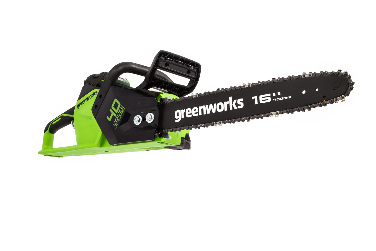 Пила цепная аккумуляторная GreenWorks GD40CS18 40В 40см бесщеточная (в комплекте с АКБ 2 а/ч и ЗУ) - фото 6 - id-p225463247
