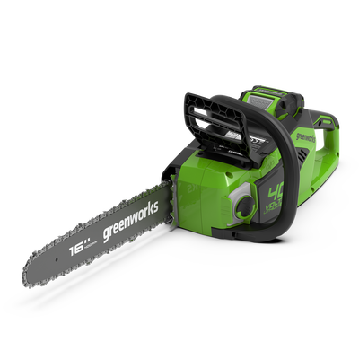 Пила цепная аккумуляторная GreenWorks GD40CS18 40В 40см бесщеточная (в комплекте с АКБ 4 а/ч и ЗУ) - фото 4 - id-p225463248