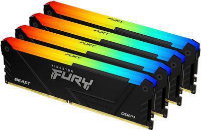 Оперативная память Kingston Fury Beast KF432C16BB2AK4/32 DDR4 - 4x 8ГБ 3200МГц, DIMM, Ret - фото 2 - id-p223609277