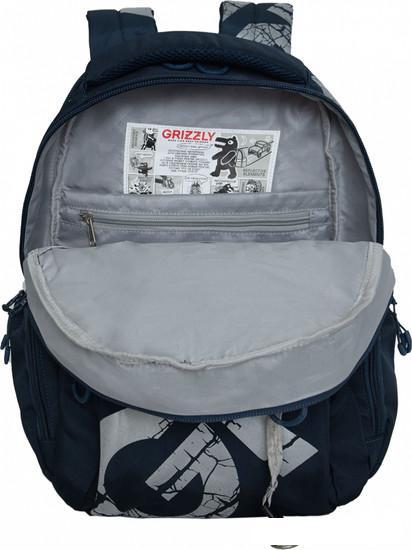 Школьный рюкзак Grizzly RU-433-1 (синий) - фото 5 - id-p225365851
