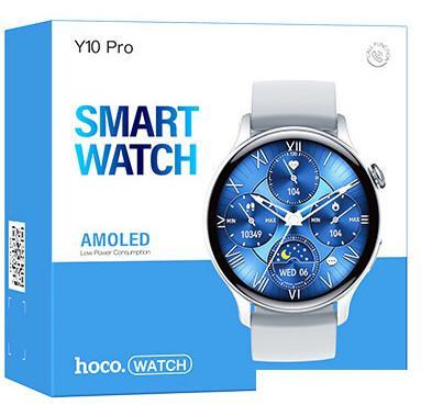 Умные часы Hoco Y10 Pro (серебристый/белый) - фото 6 - id-p225365857