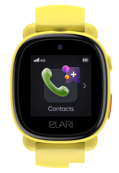 Детские умные часы Elari KidPhone 4G Lite (желтый) - фото 7 - id-p225365858