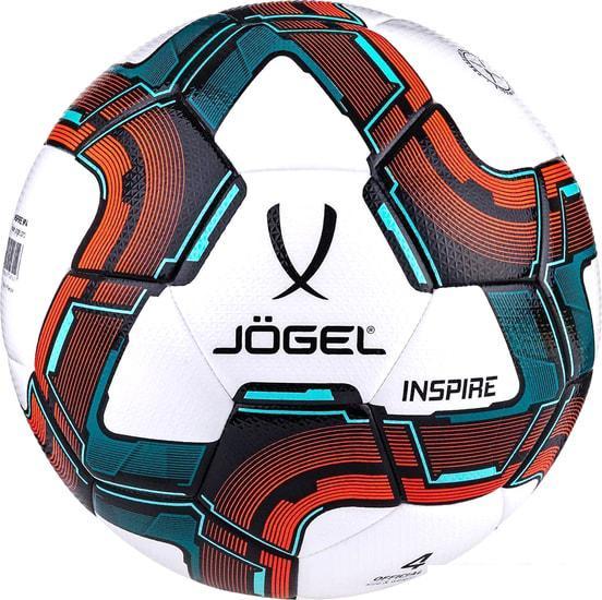 Футбольный мяч Jogel BC20 Inspire (4 размер, белый/красный/синий) - фото 1 - id-p225365892