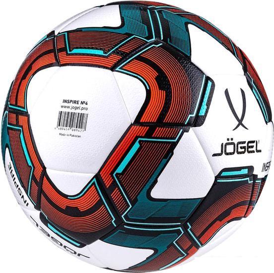 Футбольный мяч Jogel BC20 Inspire (4 размер, белый/красный/синий) - фото 3 - id-p225365892