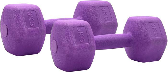 Набор гантелей SportElite H-203 2x3 кг (фиолетовый) - фото 1 - id-p224868645