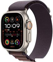 Умные часы Apple Watch Ultra 2 LTE 49 мм (титановый корпус, титановый/индиго, текстильный ремешок размера M)