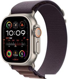 Умные часы Apple Watch Ultra 2 LTE 49 мм (титановый корпус, титановый/индиго, текстильный ремешок размера M)