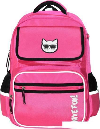 Школьный рюкзак Феникс+ Кот в очках 59256 (розовый) - фото 3 - id-p225366227