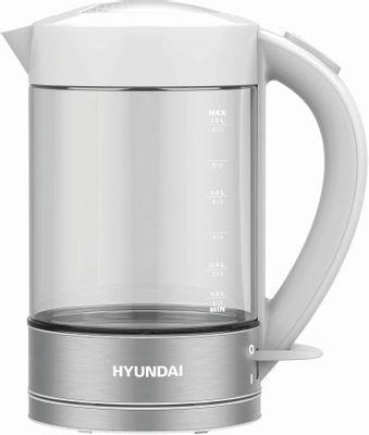 Чайник электрический Hyundai HYK-G9990, 2000Вт, белый и серебристый - фото 3 - id-p225151651