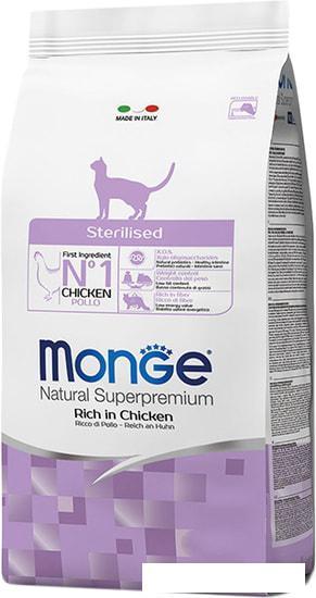 Корм для кошек Monge Sterilised Rich in Chicken 10 кг