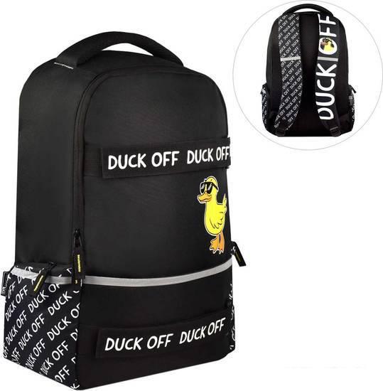 Школьный рюкзак Феникс+ Утка 59316 (черный) - фото 1 - id-p225366228