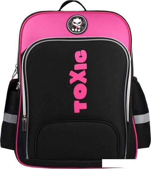 Школьный рюкзак Феникс+ Панда токсик 59280 (черный/розовый) - фото 2 - id-p225366229