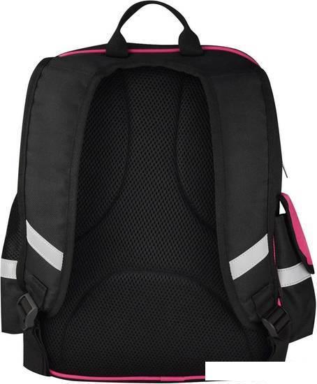 Школьный рюкзак Феникс+ Панда токсик 59280 (черный/розовый) - фото 4 - id-p225366229