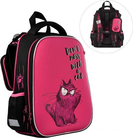 Школьный рюкзак Феникс+ Крэйзи кот 59299 (розовый) - фото 1 - id-p225366231