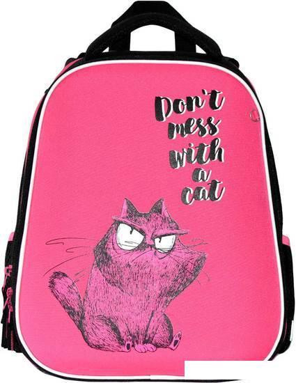Школьный рюкзак Феникс+ Крэйзи кот 59299 (розовый) - фото 9 - id-p225366231