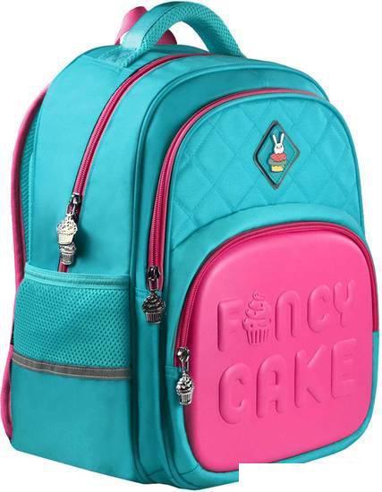 Школьный рюкзак Феникс+ Зайка капкейк 58422 (голубой/розовый) - фото 1 - id-p225366234