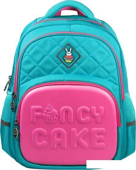 Школьный рюкзак Феникс+ Зайка капкейк 58422 (голубой/розовый) - фото 2 - id-p225366234