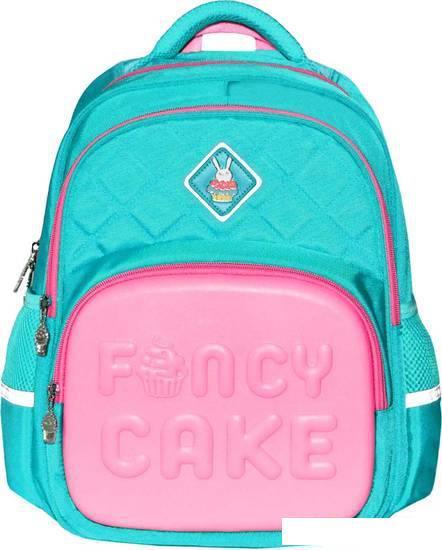 Школьный рюкзак Феникс+ Зайка капкейк 58422 (голубой/розовый) - фото 3 - id-p225366234