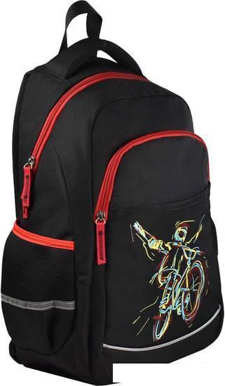 Школьный рюкзак Феникс+ Байк трек 59289 (черный) - фото 1 - id-p225366235