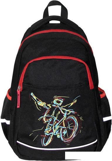 Школьный рюкзак Феникс+ Байк трек 59289 (черный) - фото 3 - id-p225366235