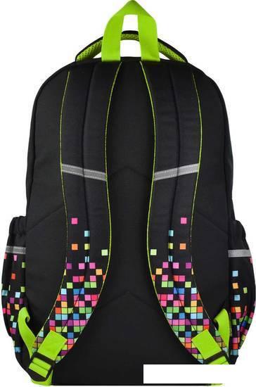 Школьный рюкзак Феникс+ Цифровая атака 59278 (черный/зеленый) - фото 4 - id-p225366236