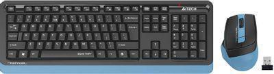 Комплект (клавиатура+мышь) A4TECH Fstyler FGS1035Q, USB, беспроводной, черный [fgs1035q navy blue] - фото 2 - id-p225151717