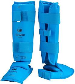 Защита голени и стопы Tokaido PU Shin And Removable Instep Guard WKF PRO-3E-WKF-II (XL, синий)