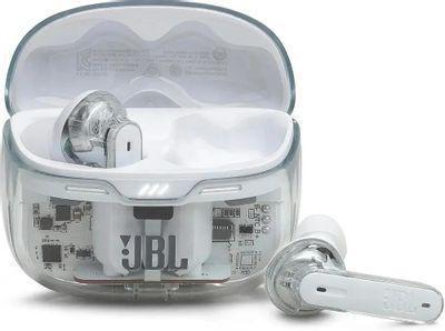 Наушники JBL Tune Beam Ghost, Bluetooth, внутриканальные, белый [jbltbeamgwhtas] - фото 1 - id-p225411743
