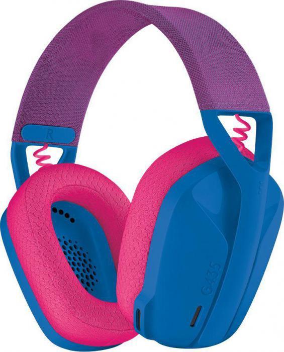 Гарнитура игровая Logitech G435, для компьютера и игровых консолей, мониторные, bluetooth, голубой / розовый - фото 2 - id-p225412327
