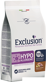 Сухой корм для собак Exclusion Monoprotein Vet Diet Hypoallergenic Medium&Large Breed Rabbit&Potato (для