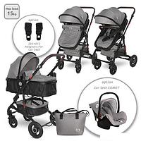 Универсальная коляска Lorelli Alba Premium Set 2023 (3 в 1, opaline grey)