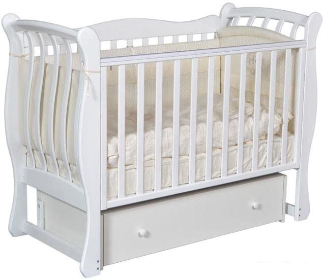 Классическая детская кроватка Антел Luiza-3 (белый) - фото 1 - id-p225268579