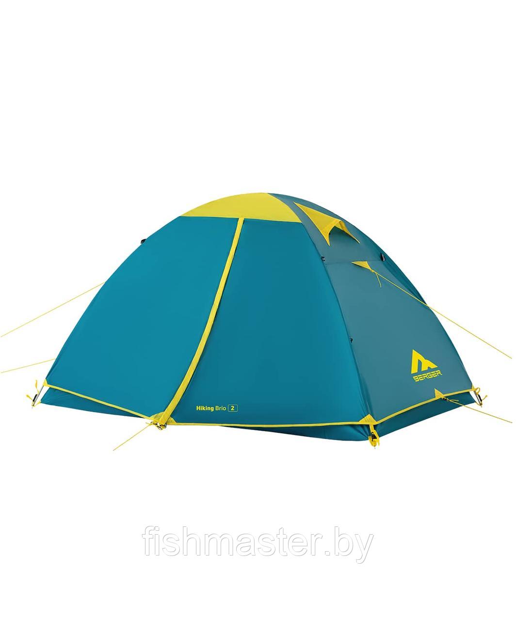 Палатка Berger Hiking Brio 2 цвет бирюзовый двухместная - фото 3 - id-p225482249