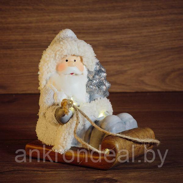 Керамическая фигурка Дед Мороз на санях 13x9,5x14 см - фото 1 - id-p225482461