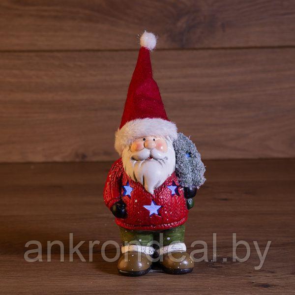 Керамическая фигурка Дед Мороз с елкой 9x6x14 см - фото 1 - id-p225482462