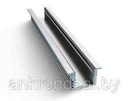 Профиль алюминиевый  встраиваемый, серебро, 22х12мм, 1м, шир. ленты до 10мм