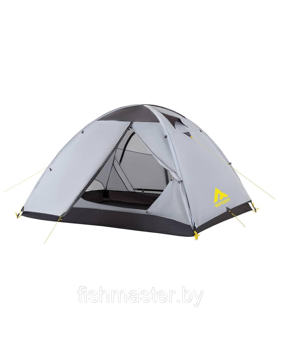 Палатка Berger Hiking Brio 4 цвет серый четырехместная - фото 1 - id-p225484678
