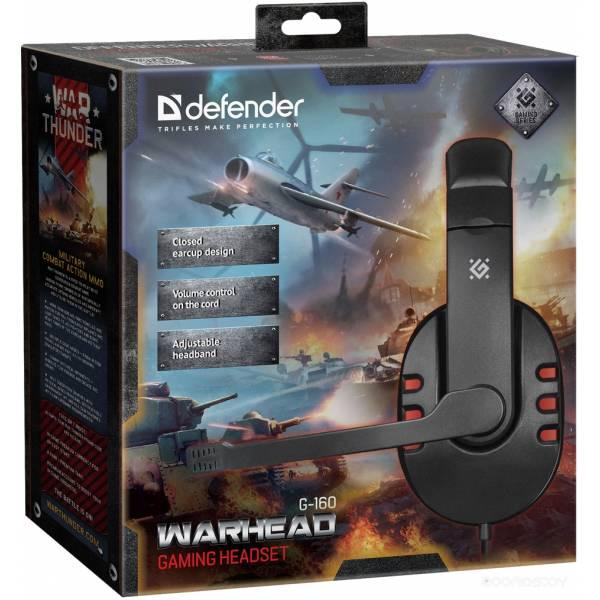 Компьютерная гарнитура Defender Warhead G-160 (Black-Blue) - фото 3 - id-p225486071