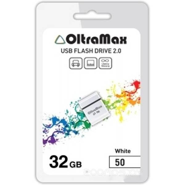 USB Flash OltraMax 50 32GB (белый) - фото 1 - id-p225486171