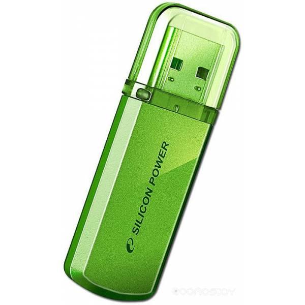 USB Flash Silicon Power Helios 101 Green 16Gb (SP016GBUF2101V1N) - фото 1 - id-p225486192