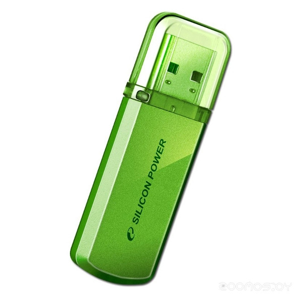 USB Flash Silicon Power Helios 101 green 8Gb (SP008GBUF2101V1N) - фото 1 - id-p225486194