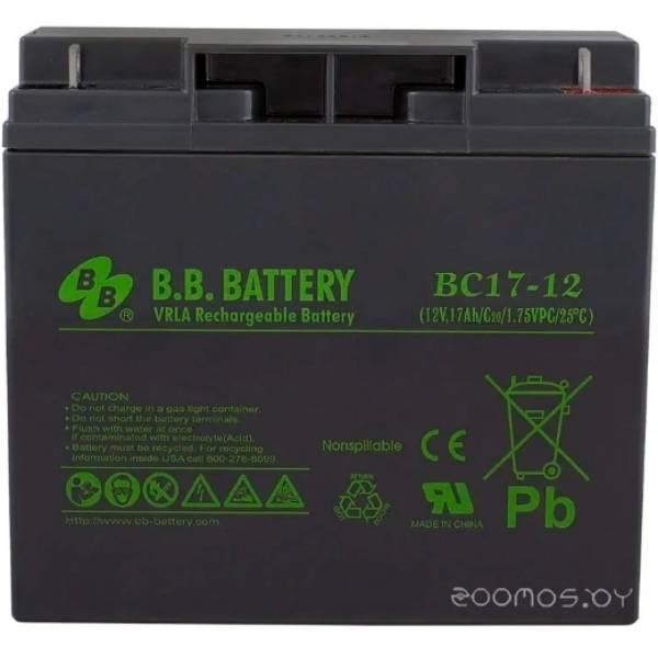 Аккумулятор для ИБП B.B. Battery BC17-12 (12В/17 А·ч) - фото 1 - id-p225489165