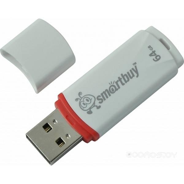 USB Flash SmartBuy Crown 64GB (White) (SB64GBCRW-W) - фото 1 - id-p225486204