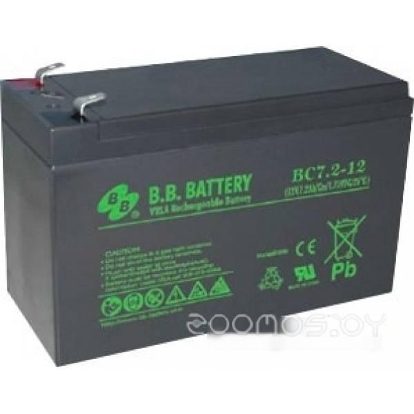 Аккумулятор для ИБП B.B. Battery BC7.2-12 (12В/7 А·ч) - фото 1 - id-p225489166