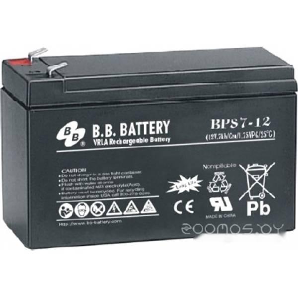 Аккумулятор для ИБП B.B. Battery BPS7-12 (12В/7 А·ч) - фото 1 - id-p225489167