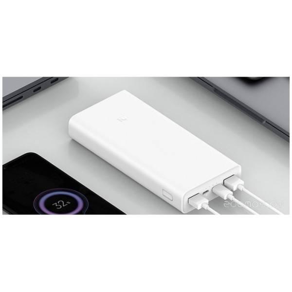 Портативное зарядное устройство Xiaomi Mi Power Bank 3 PLM18ZM USB-C 20000mAh (белый) - фото 5 - id-p225495236