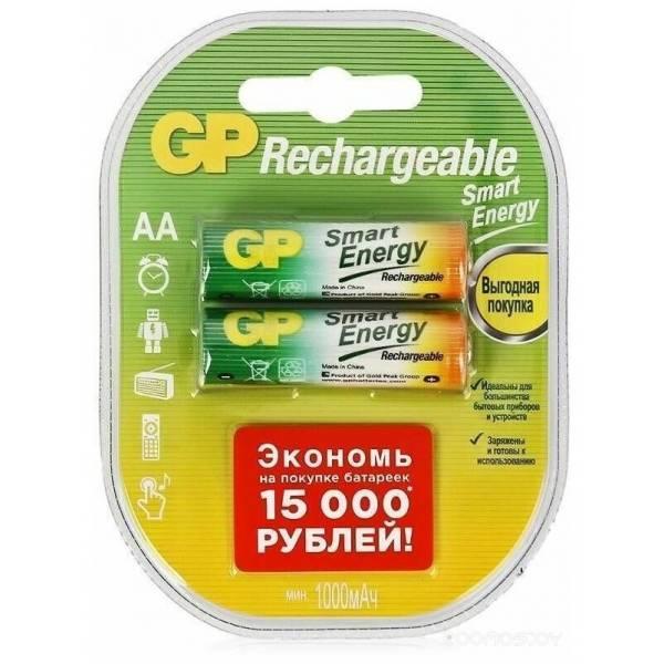 Аккумулятор GP Smart Energy AA 1000mAh 2 шт - фото 1 - id-p225486513