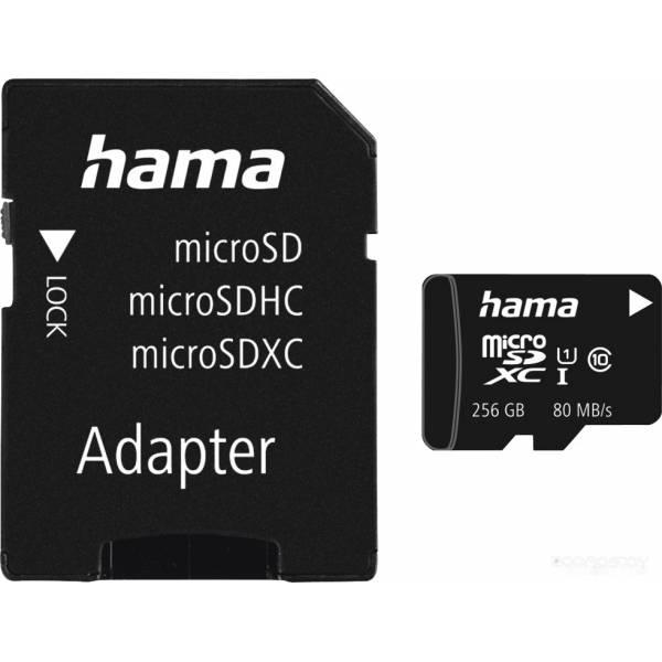 Карта памяти HAMA 00124173 microSDXC 256GB (с адаптером) - фото 1 - id-p225486596