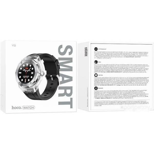 Умные часы Hoco Y13 (серебристый/черный) - фото 3 - id-p225486668