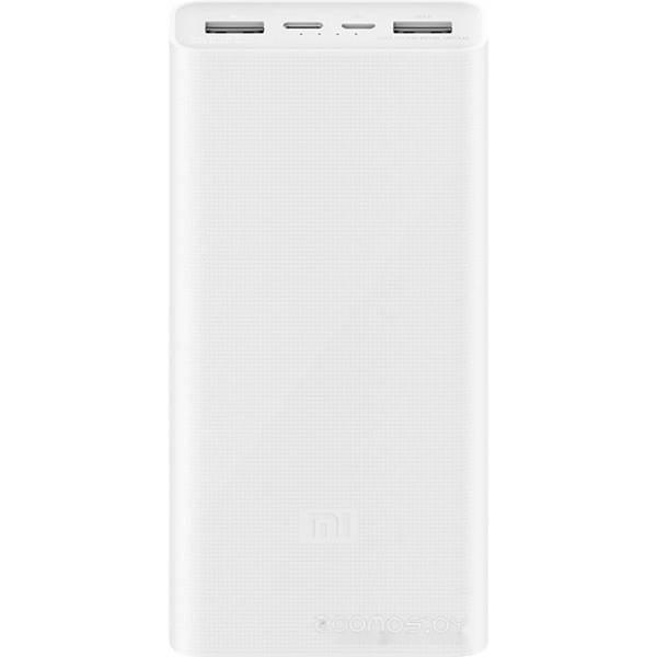 Портативное зарядное устройство Xiaomi Mi Power Bank 3 PLM18ZM USB-C 20000mAh (белый) - фото 1 - id-p225486674